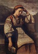 Jean Baptiste Camille  Corot Reverie USA oil painting reproduction